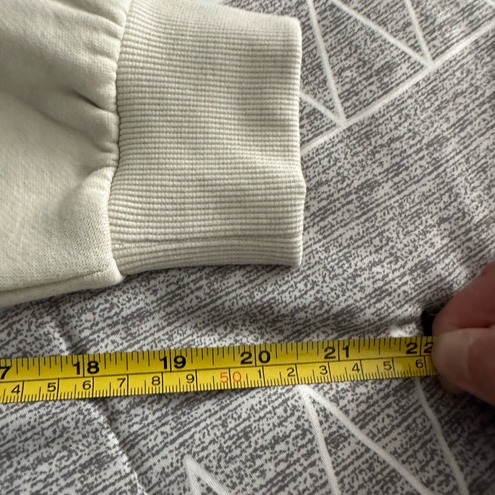 NWT Cream Crewneck Sweatshirt with Embroidered Details - Picture 11 of 14
